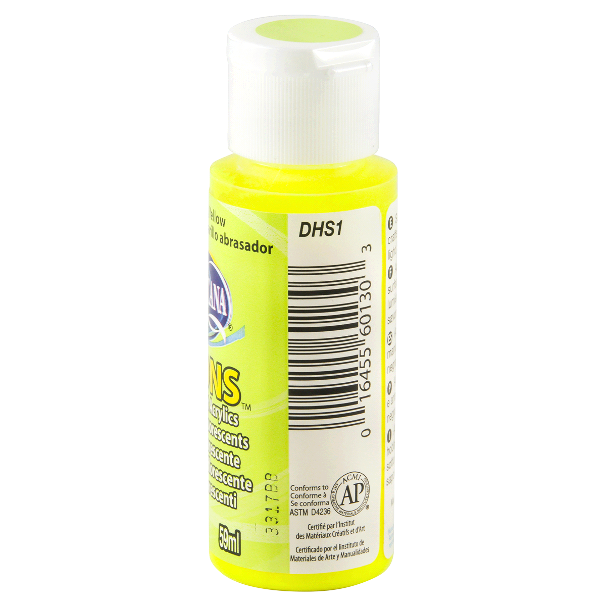 slide 4 of 4, Deco Art Americana Paint Hot Shots Neon Yellow, 2 oz