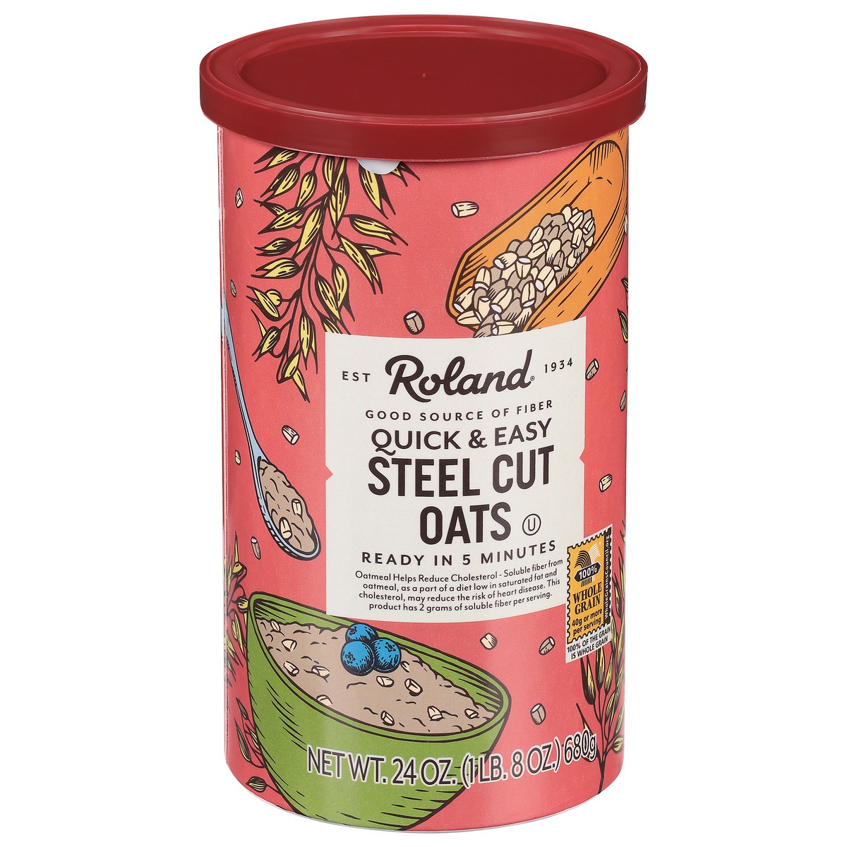 slide 2 of 9, Roland Steel Cut Oats 24 oz, 24 oz