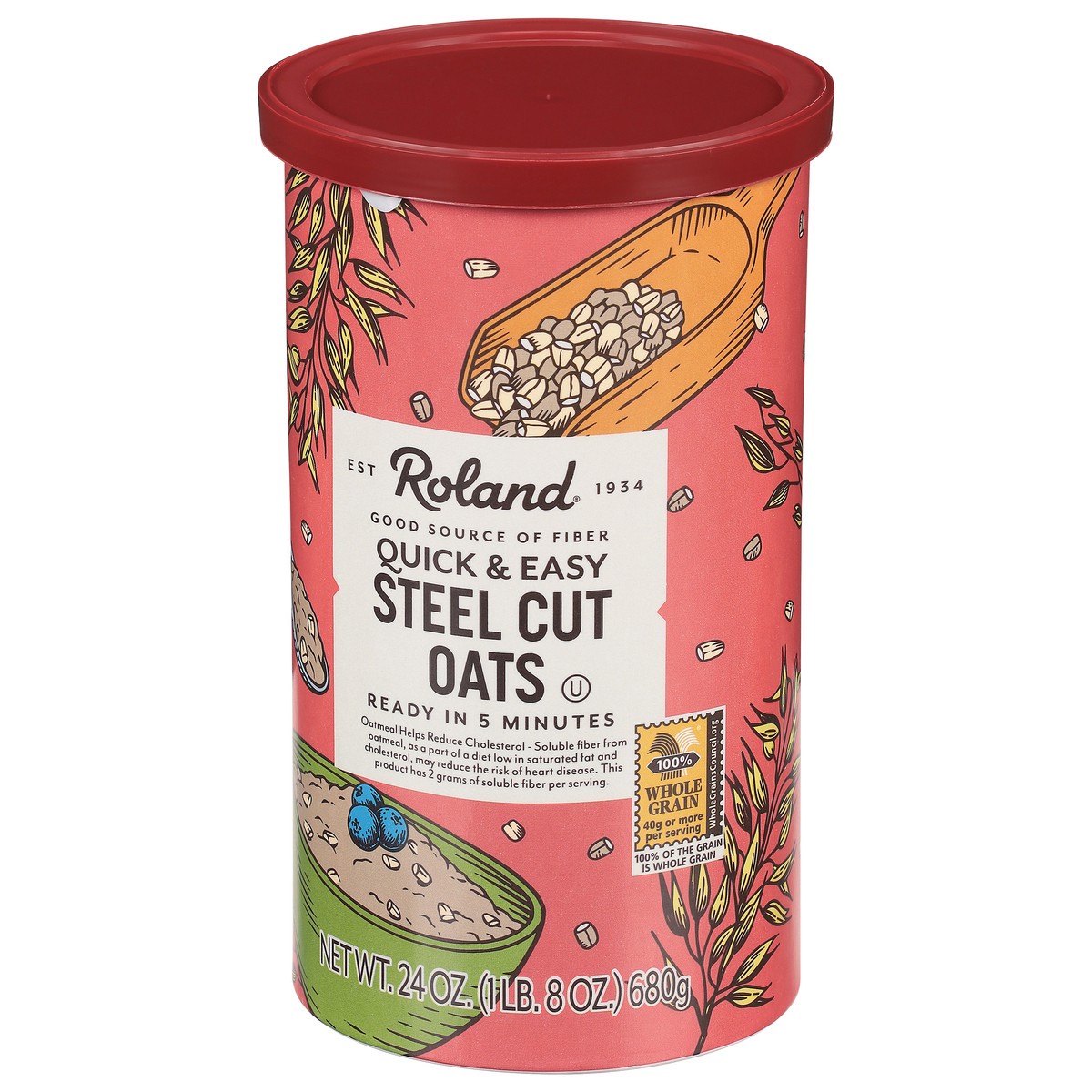 slide 5 of 9, Roland Steel Cut Oats 24 oz, 24 oz