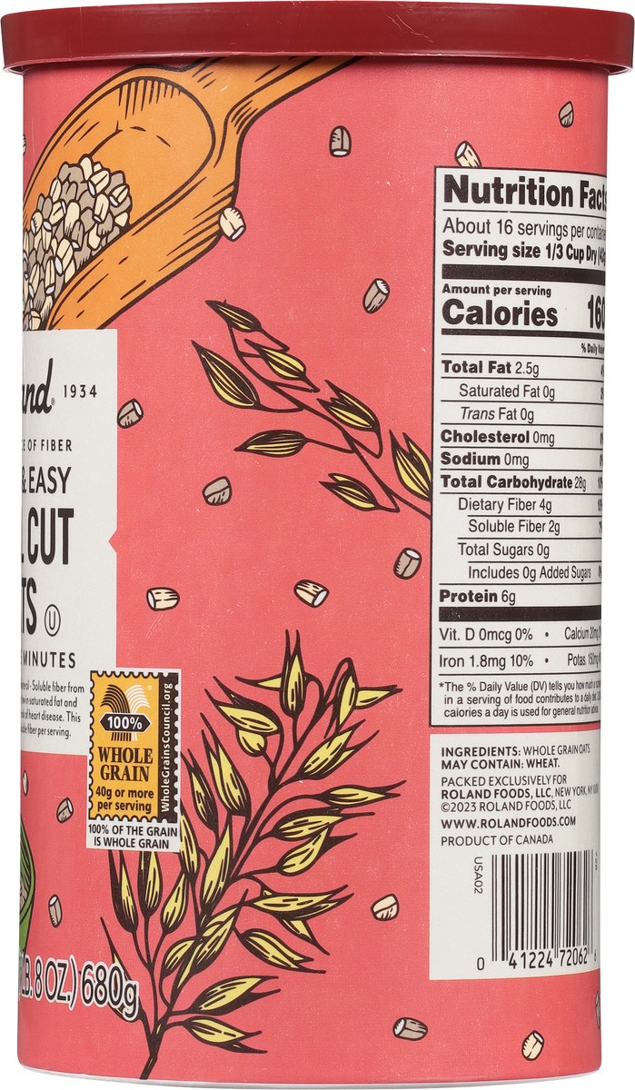 slide 8 of 9, Roland Steel Cut Oats 24 oz, 24 oz