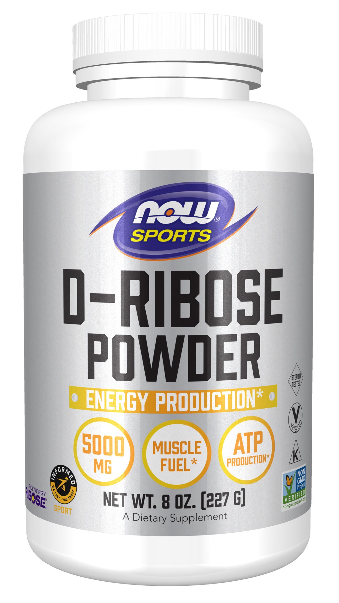 slide 1 of 5, NOW Sports D-Ribose Powder - 8 oz., 8 oz