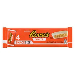 Reese's White Creme Snack Size Peanut Butter Cups, Candy Packs, 0.55 oz (4 Count)