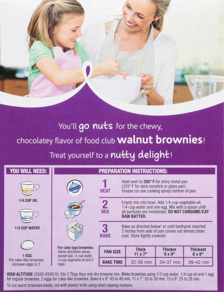 slide 10 of 11, Food Club Walnut Brownie Mix, 16.5 oz