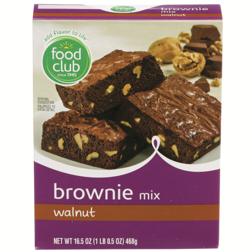 slide 1 of 1, Food Club Walnut Brownie Mix, 16.5 oz