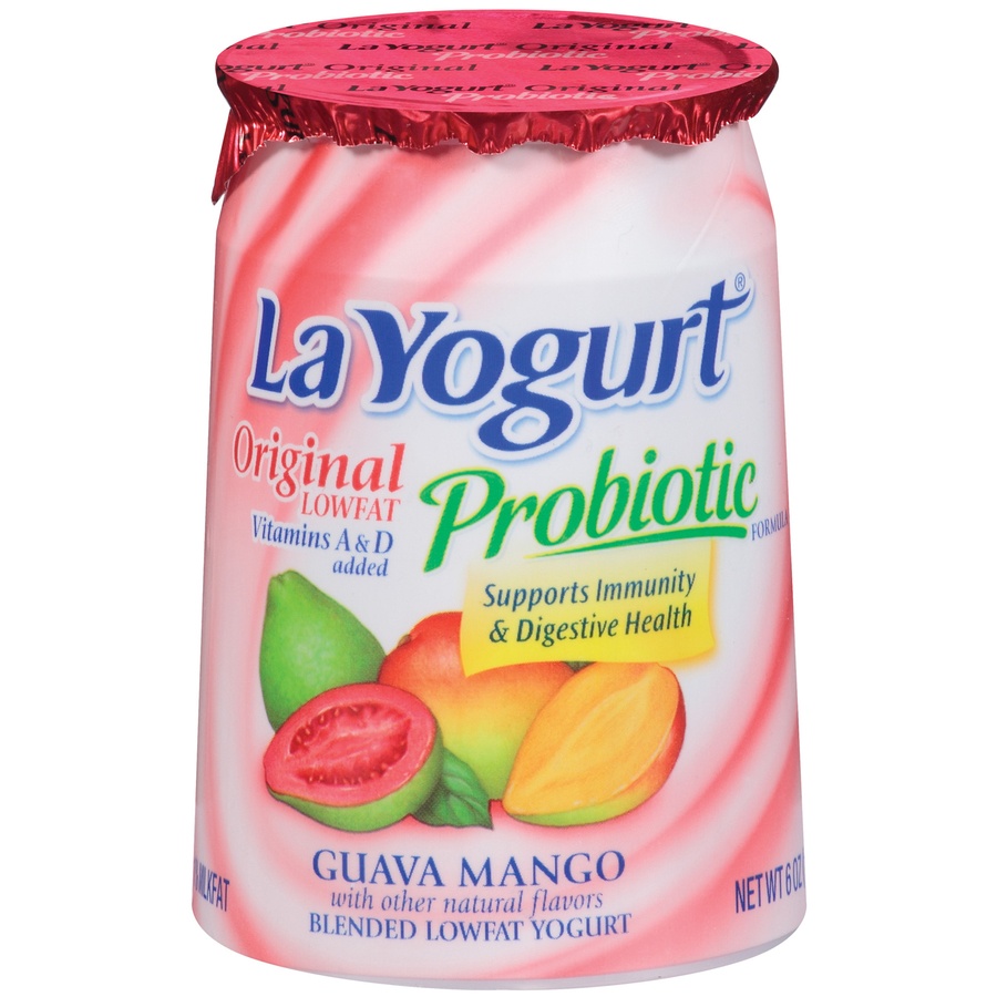 slide 1 of 1, La Yogurt Original Guava Mango Yogurt, 6 oz