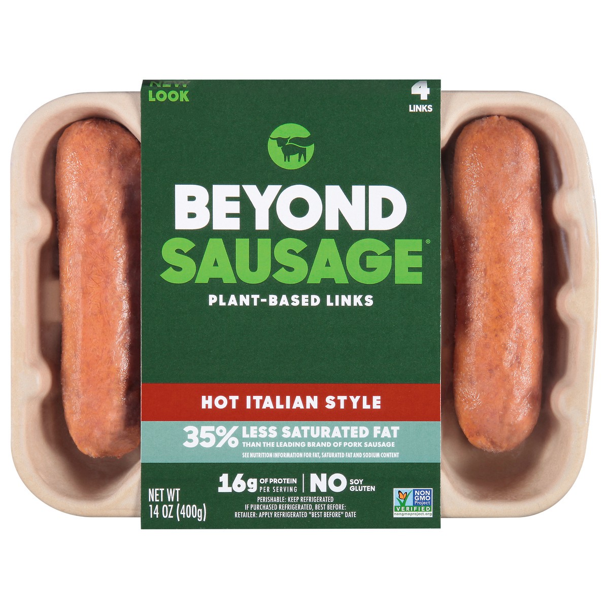 slide 1 of 17, Beyond Sausage Beyond Meat Plant-Based Dinner Sausage Links, Hot Italian 14 oz, 4 ct
