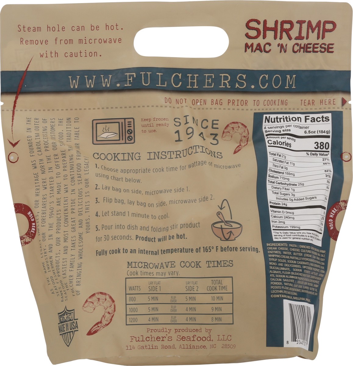 slide 7 of 14, Legacy Foods Shrimp Mac 'N Cheese 26 oz, 26 oz