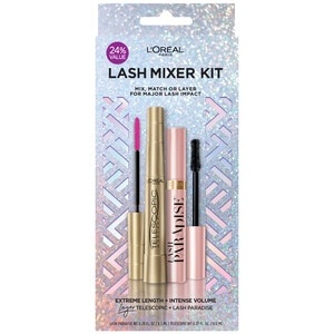slide 1 of 1, L'Oréal Voluminous Lash Paradise and Telescopic Mascara Mixer Holiday Kit, 1 set