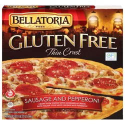 Bellatoria Gluten Free Thin Crust Sausage and Pepperoni Pizza 19.2 oz