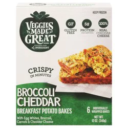 Veggies Made Great Broccoli Cheddar Potato Breakfast Bakes, 6 ct