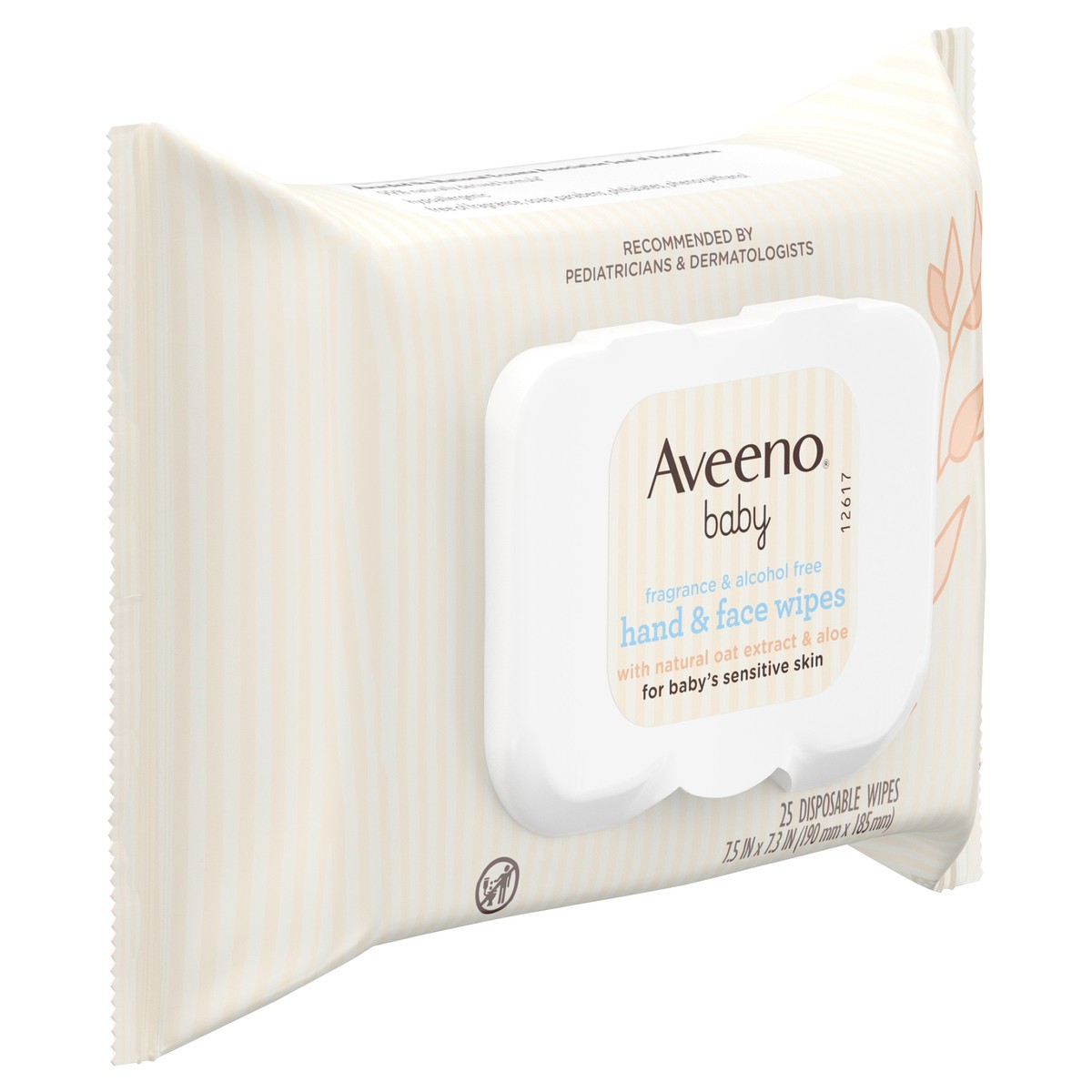 slide 4 of 7, Aveeno Fragrance Free Hand & Face Wipes with Oat Extract & Aloe, Cleansing & Moisturizing Baby Wipes for Sensitive Skin, Sulfate-, Alcohol-, & Paraben-Free, Hypoallergenic, 25 ct, 25 ct