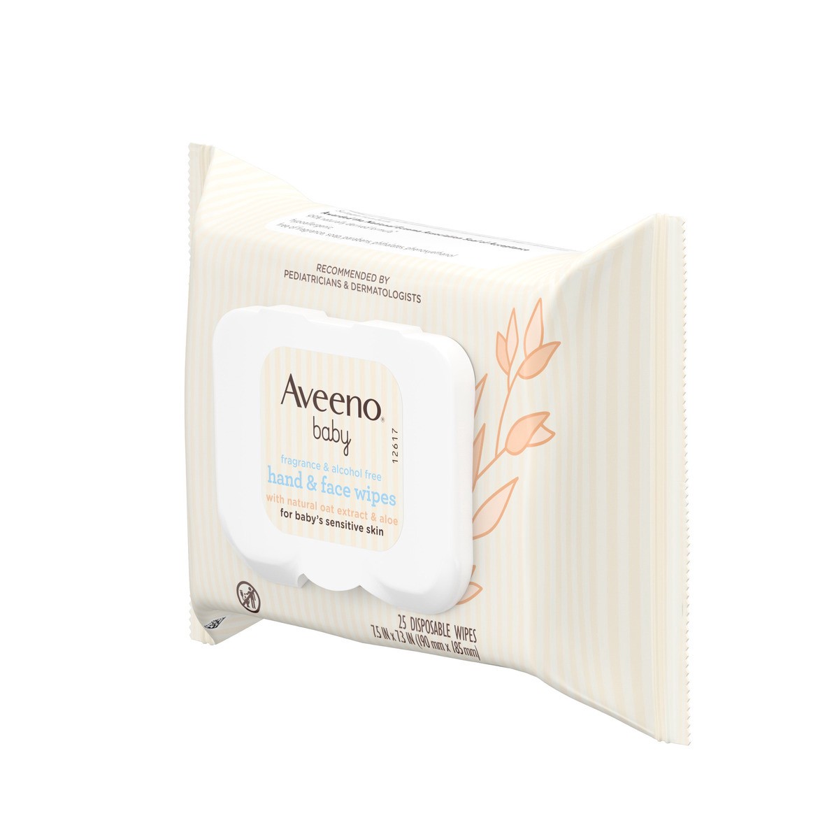 slide 6 of 7, Aveeno Fragrance Free Hand & Face Wipes with Oat Extract & Aloe, Cleansing & Moisturizing Baby Wipes for Sensitive Skin, Sulfate-, Alcohol-, & Paraben-Free, Hypoallergenic, 25 ct, 25 ct