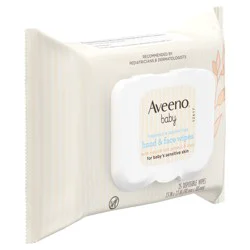 Aveeno Baby Hand & Face Cleansing Wipes, Oat Extract, Fragrance Free, 25 ct