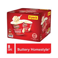 Idahoan Buttery Homestyle Mashed Potatoes Cups, 8 count