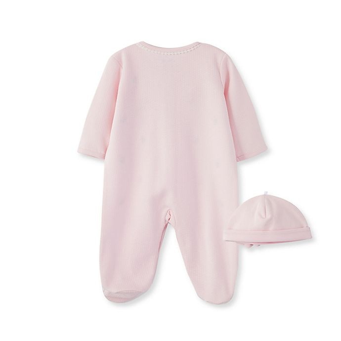 slide 2 of 3, Little Me Newborn Blossom Rose Footie and Cap Set - Pink, 2 ct