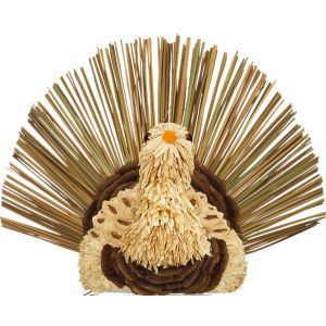 slide 1 of 1, Fall Fest Sisal Turkey Decor, 1 ct