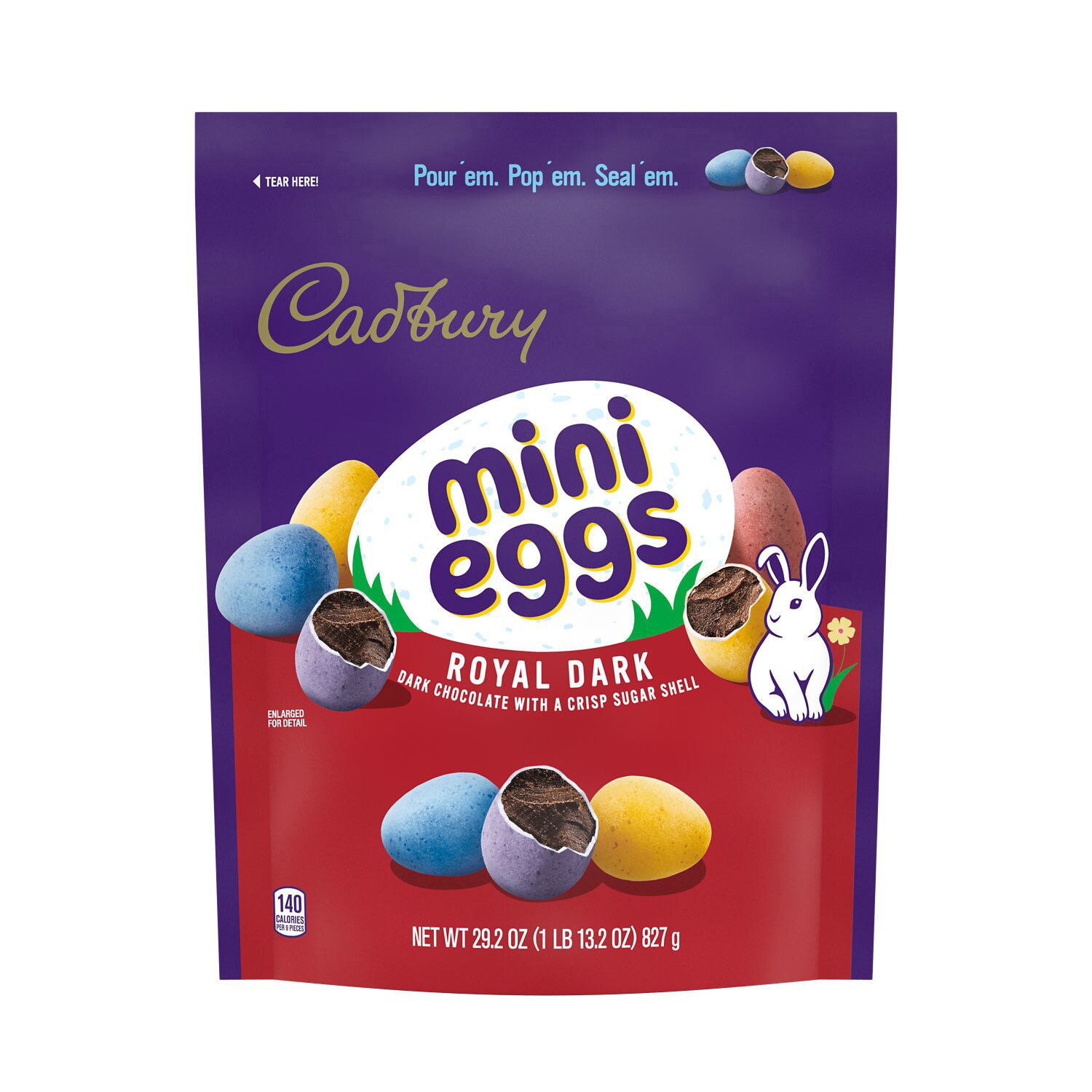 slide 1 of 1, Cadbury, Royal Dark Chocolate Mini Eggs, 29.2 Oz, 26.5 oz