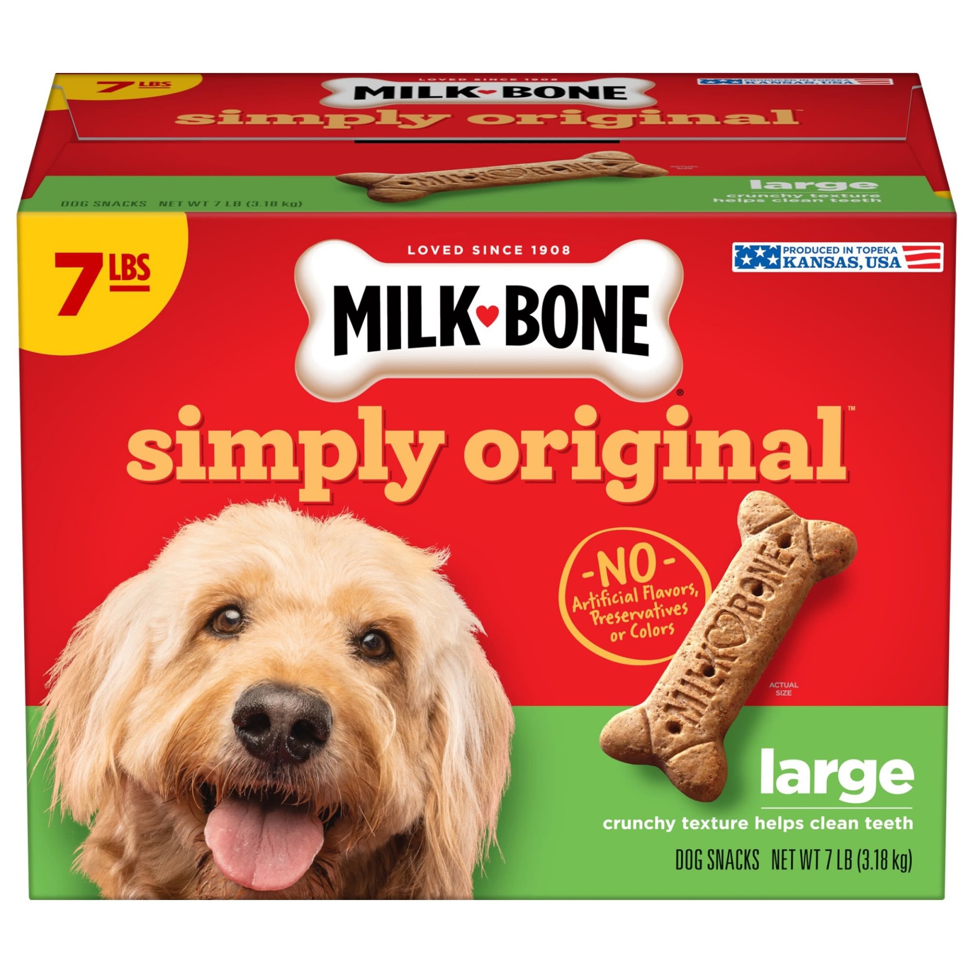 slide 1 of 1, Milk-Bone Simply Original Large Dog Biscuits, 7 lb
