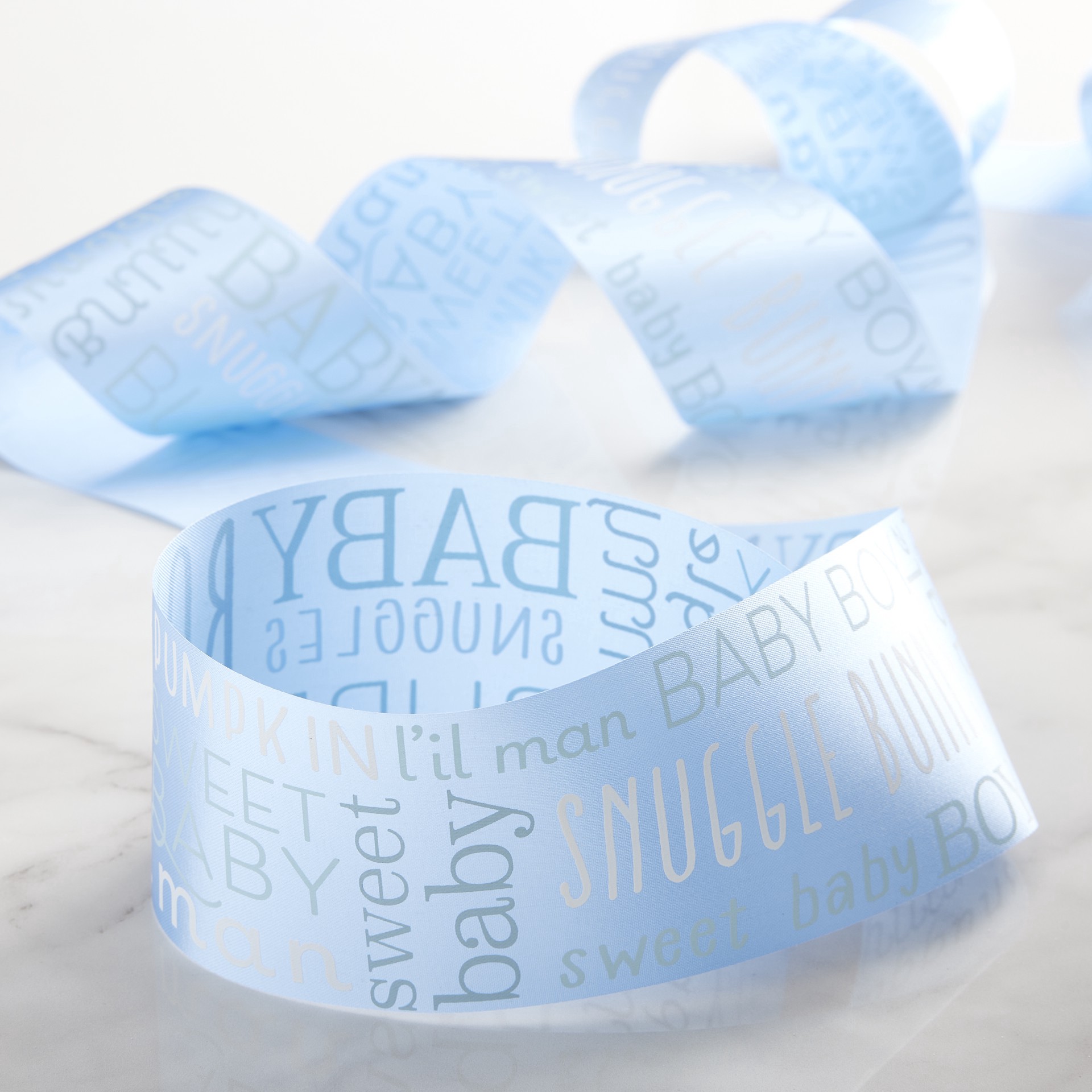 slide 4 of 4, 2.5'' X 5 Yd. It's A Boy Satin Ribbon By Celebrate It, 2.5 in x 5 yd