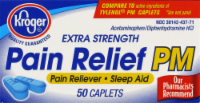 slide 1 of 1, Kroger Acetaminophen PM Caplets, 50 ct