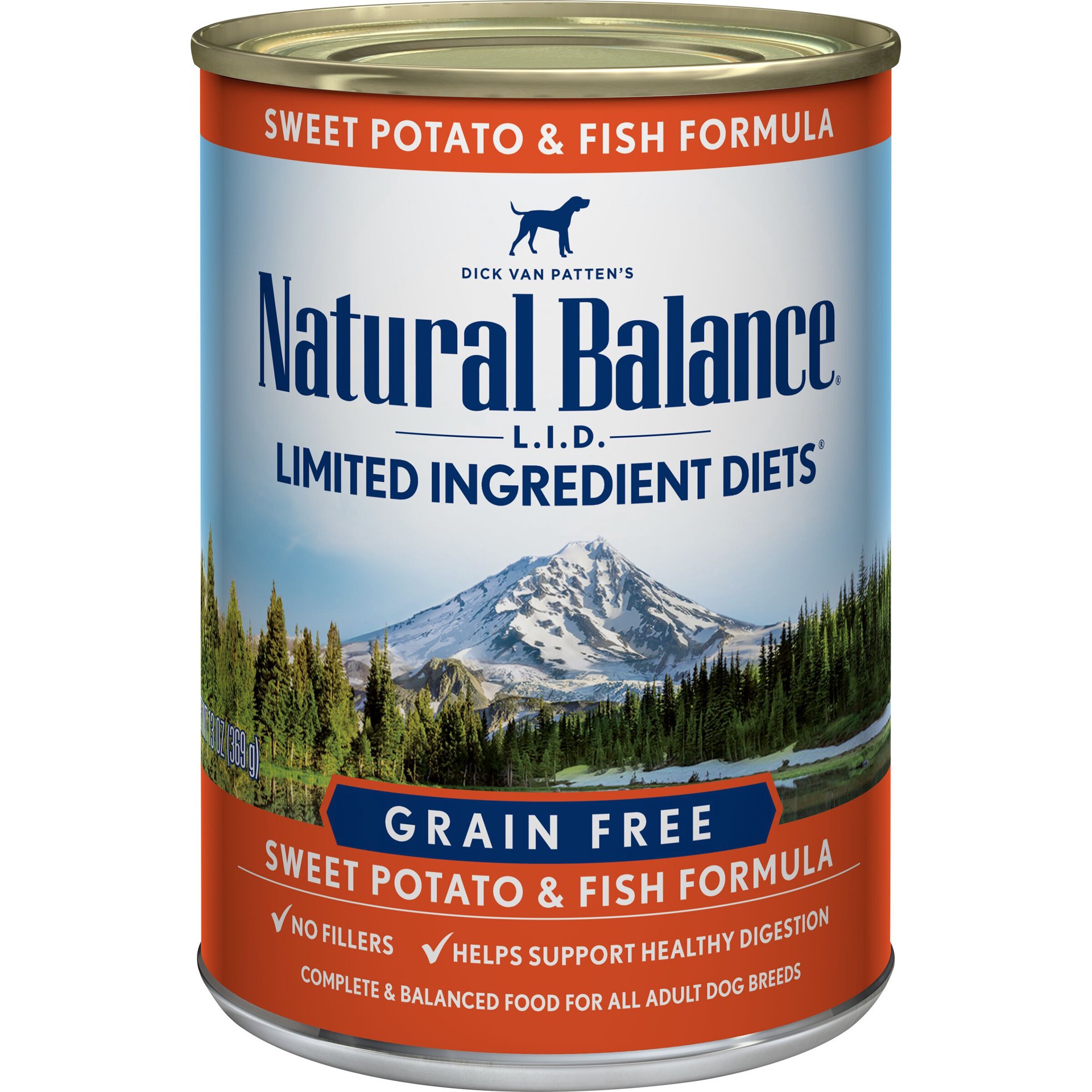 slide 1 of 2, Natural Balance L.I.D. Limited Ingredient Diets Fish & Sweet Potato Formula Wet Dog Food, 13-Ounce Can, 13 oz