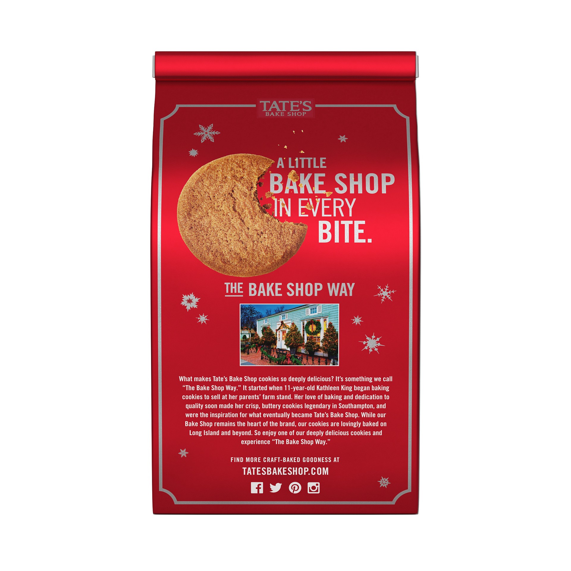 slide 3 of 5, Tate's Bake Shop Gingersnap Cookies, Holiday Cookies, 6.5 oz, 6.5 oz