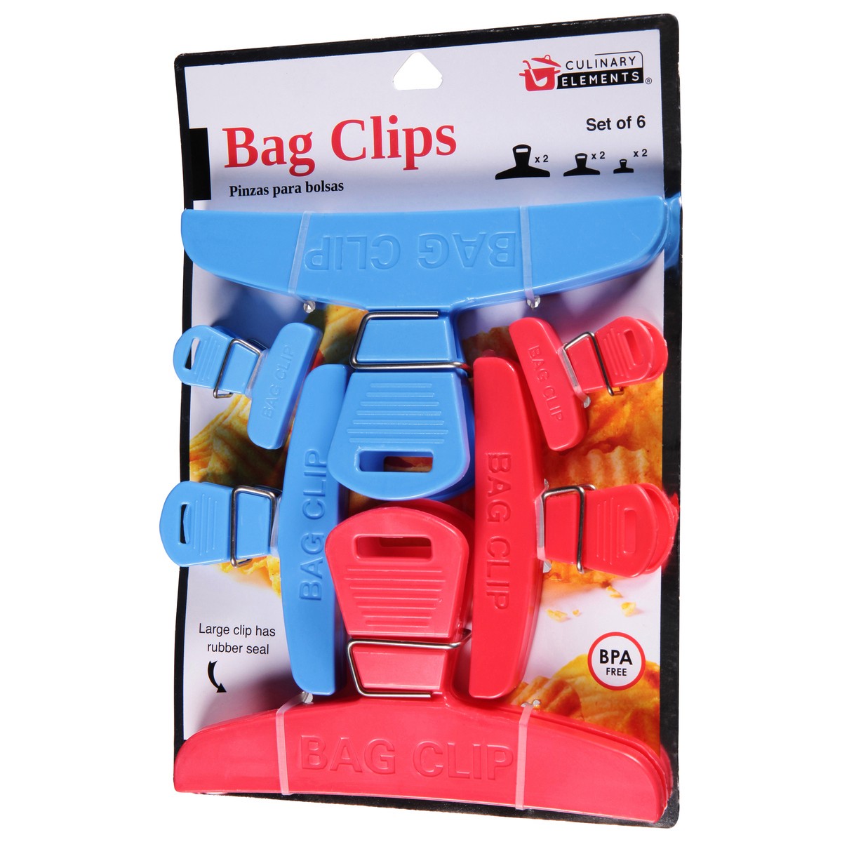 slide 2 of 12, Culinary Elements Bag Clips, 6 ct