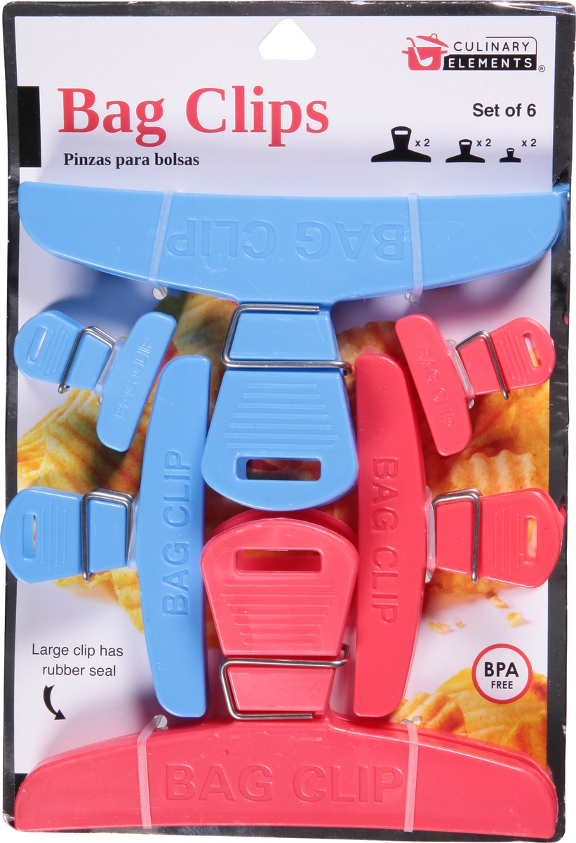 slide 8 of 12, Culinary Elements Bag Clips, 6 ct
