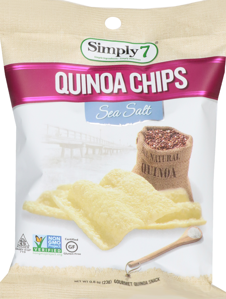 slide 1 of 1, Simply 7 Simply7 Sea Salt Quinoa Chips, 0.8 oz