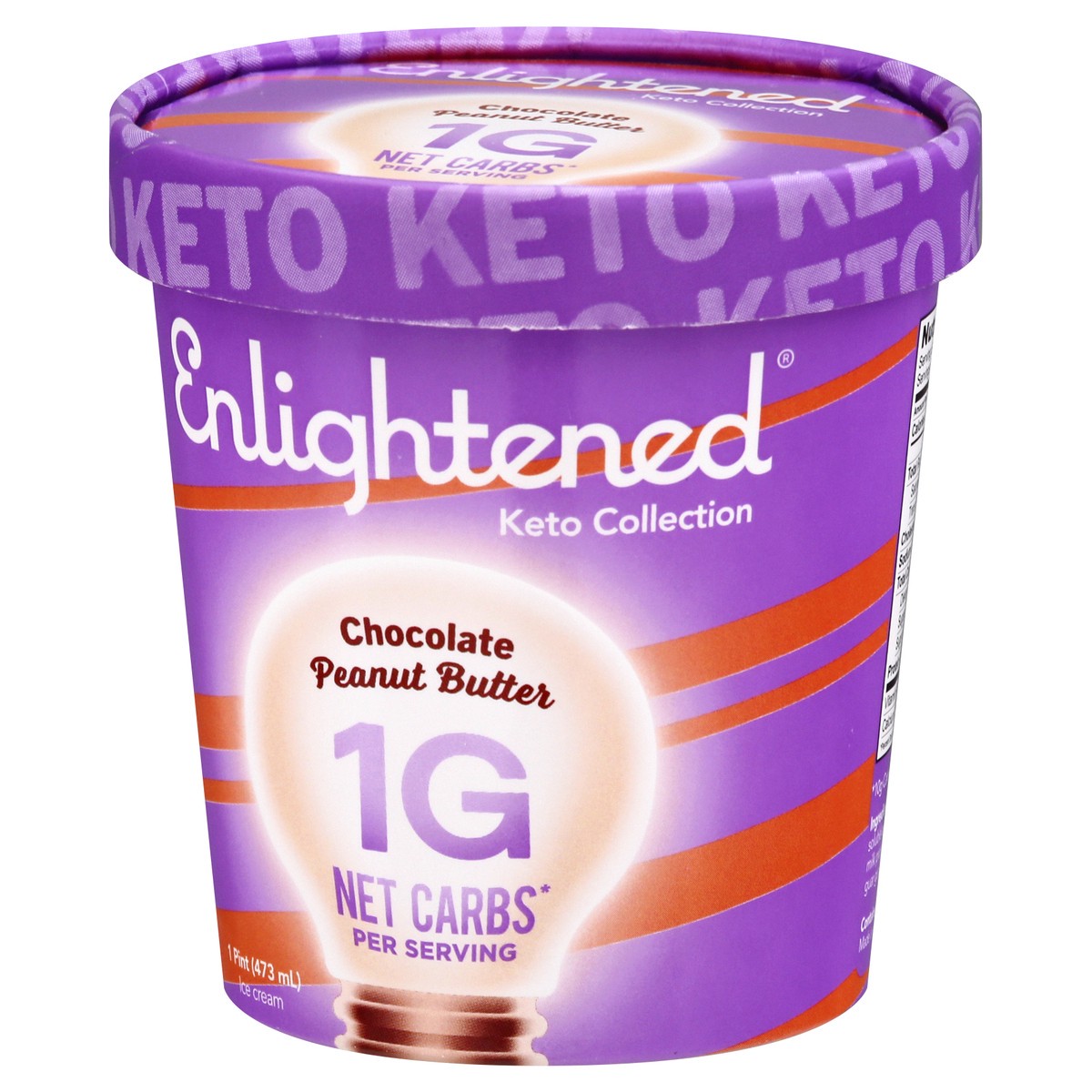 slide 5 of 9, Enlightened Keto Collection Chocolate Peanut Butter Ice Cream 1 pt, 1 pint