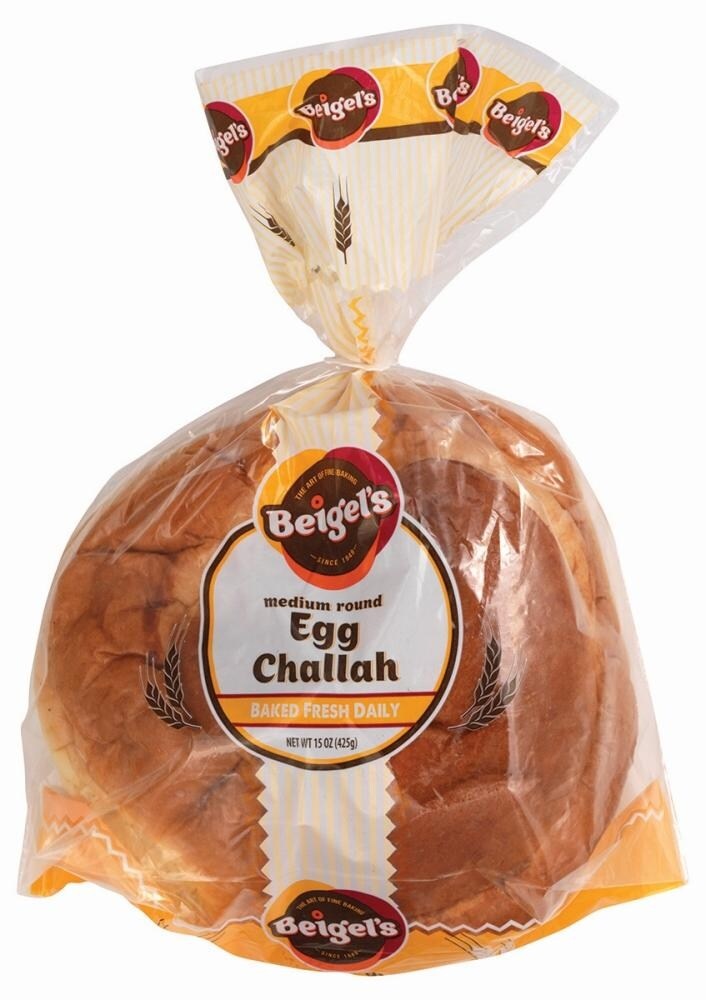 slide 1 of 1, Beigel's Medium Round Egg Challah, 15 oz