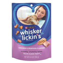 Purina Whisker Lickin''s Cat Treats, Crunchy and Yummy Chicken and Seafood Flavors