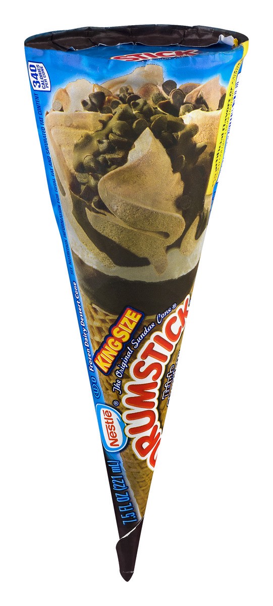 slide 4 of 9, Drumstick Triple Chocolate Ice Cream King Size 7.5 fl oz, 7 oz