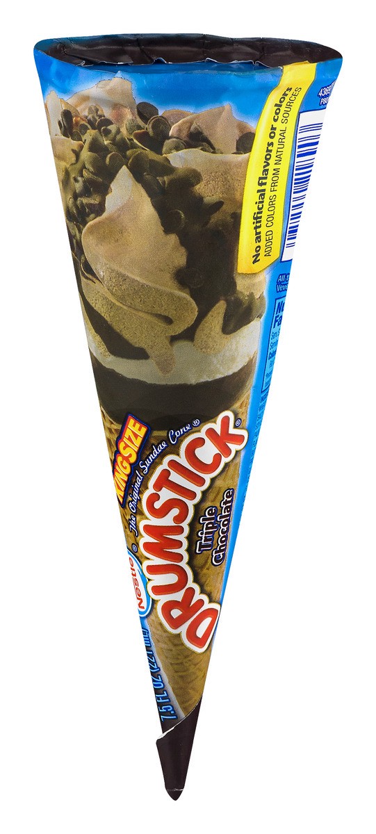 slide 9 of 9, Drumstick Triple Chocolate Ice Cream King Size 7.5 fl oz, 7 oz