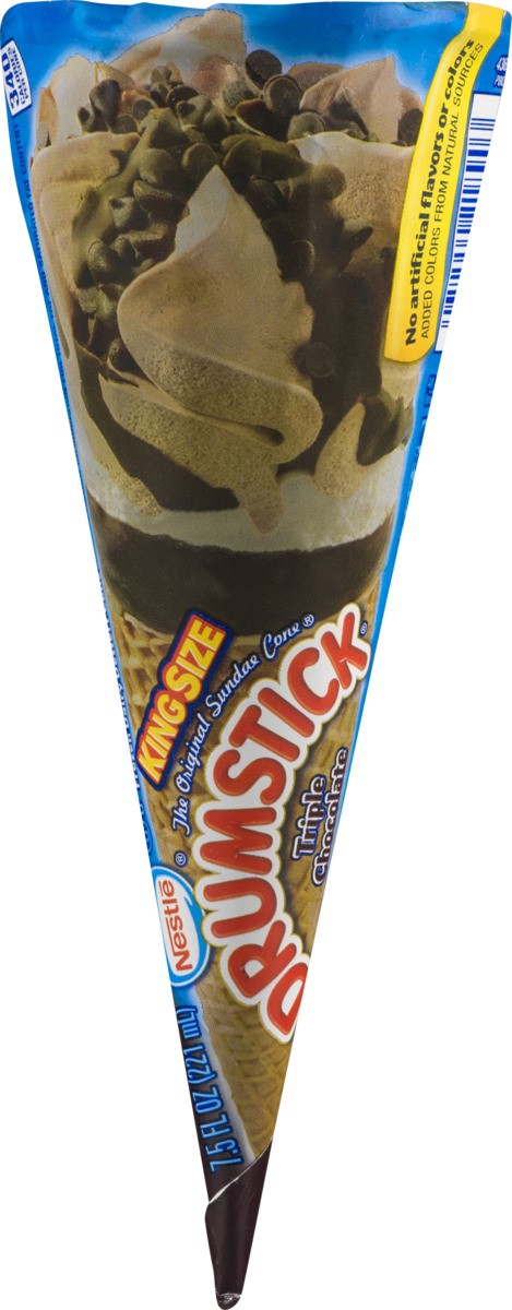 slide 3 of 9, Drumstick Triple Chocolate Ice Cream King Size 7.5 fl oz, 7 oz
