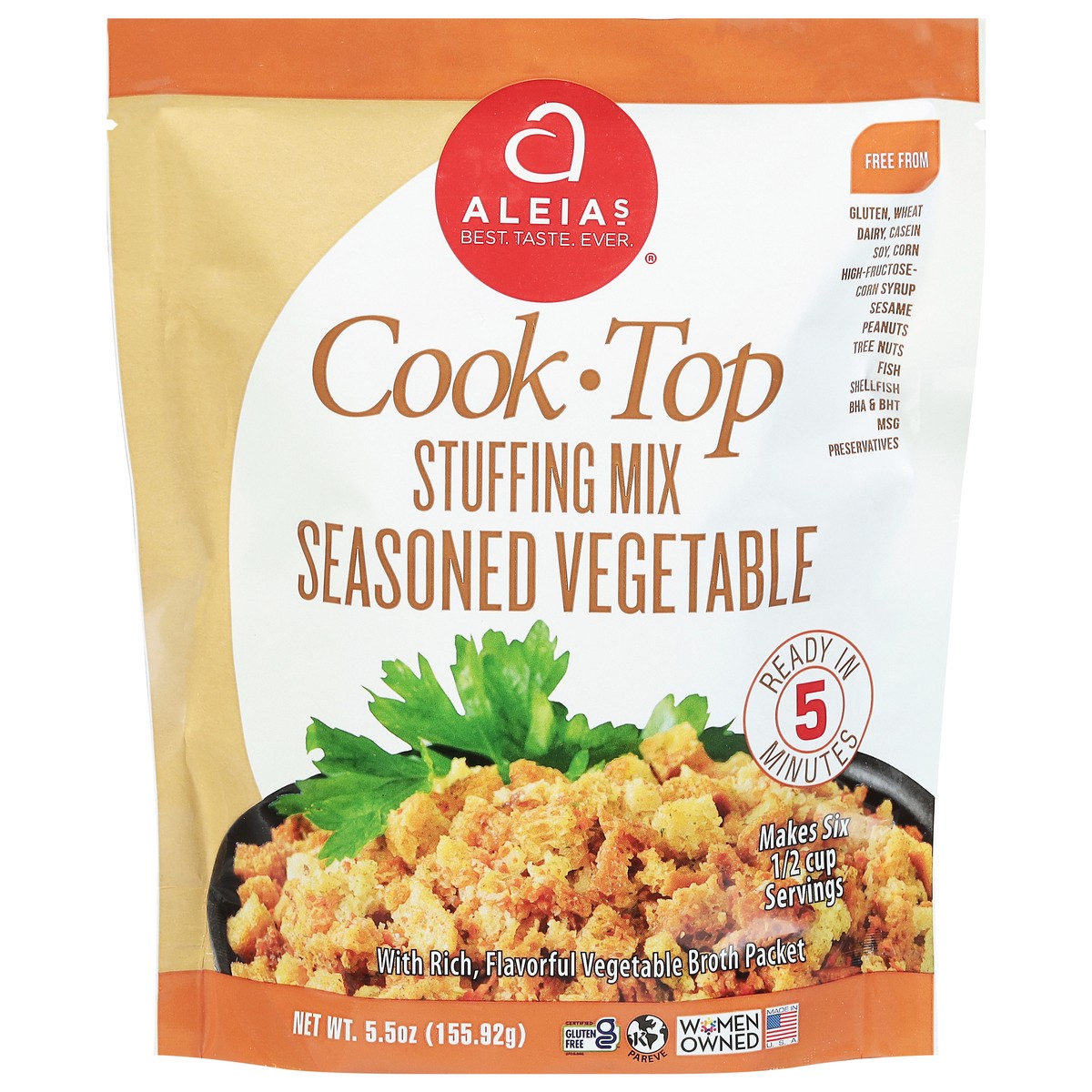 slide 1 of 9, Aleia's Cook Top Seasoned Vegetable Stuffing Mix 5.5 oz, 5.5 oz