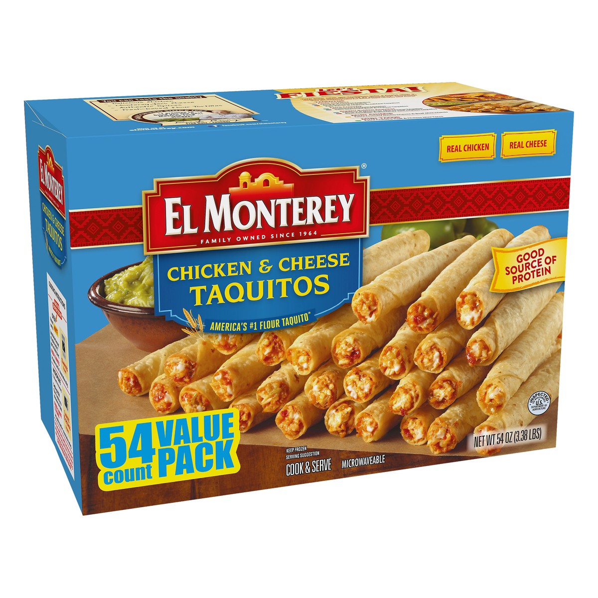 slide 3 of 8, El Monterey Value Pack Chicken & Cheese Taquitos 54 ea, 54 ct