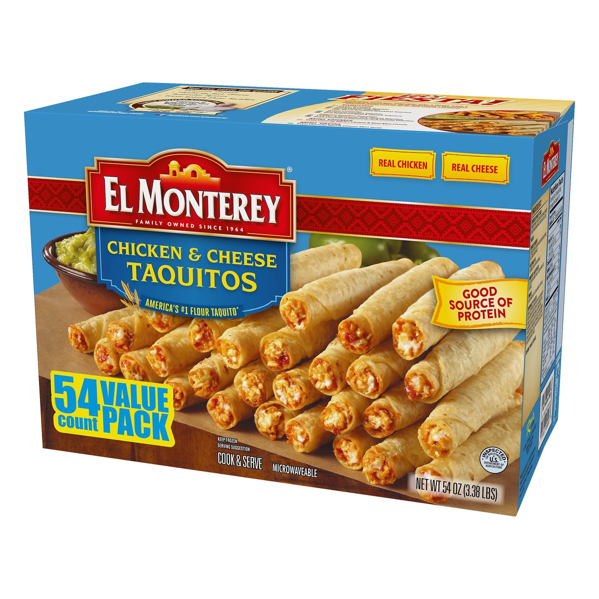 slide 4 of 8, El Monterey Value Pack Chicken & Cheese Taquitos 54 ea, 54 ct