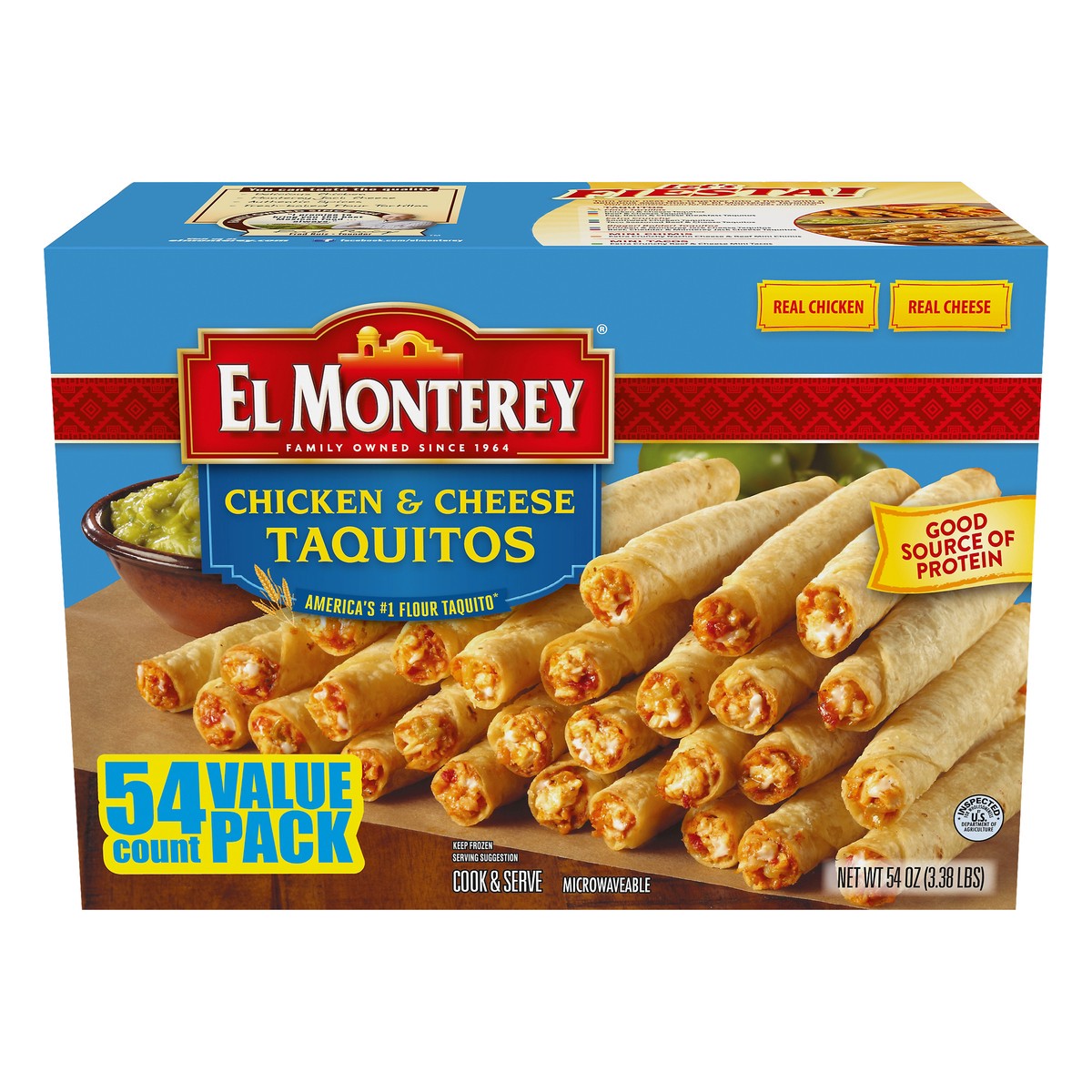slide 8 of 8, El Monterey Value Pack Chicken & Cheese Taquitos 54 ea, 54 ct