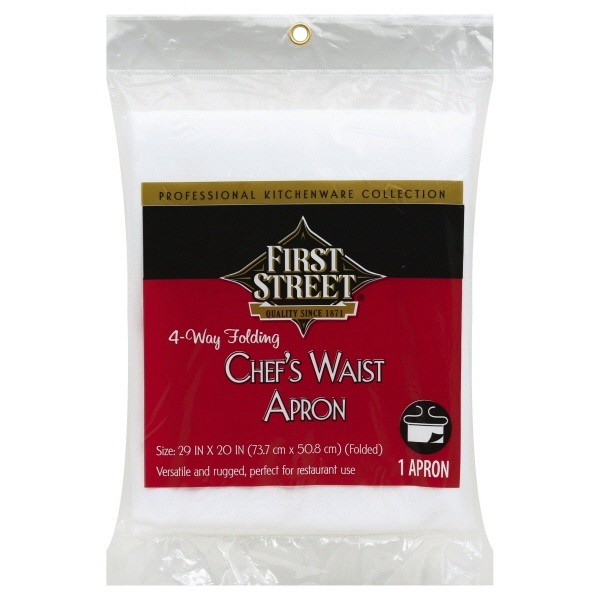 slide 1 of 1, First Street Chefs Waist Apron 4 Way Folding, 1 ct