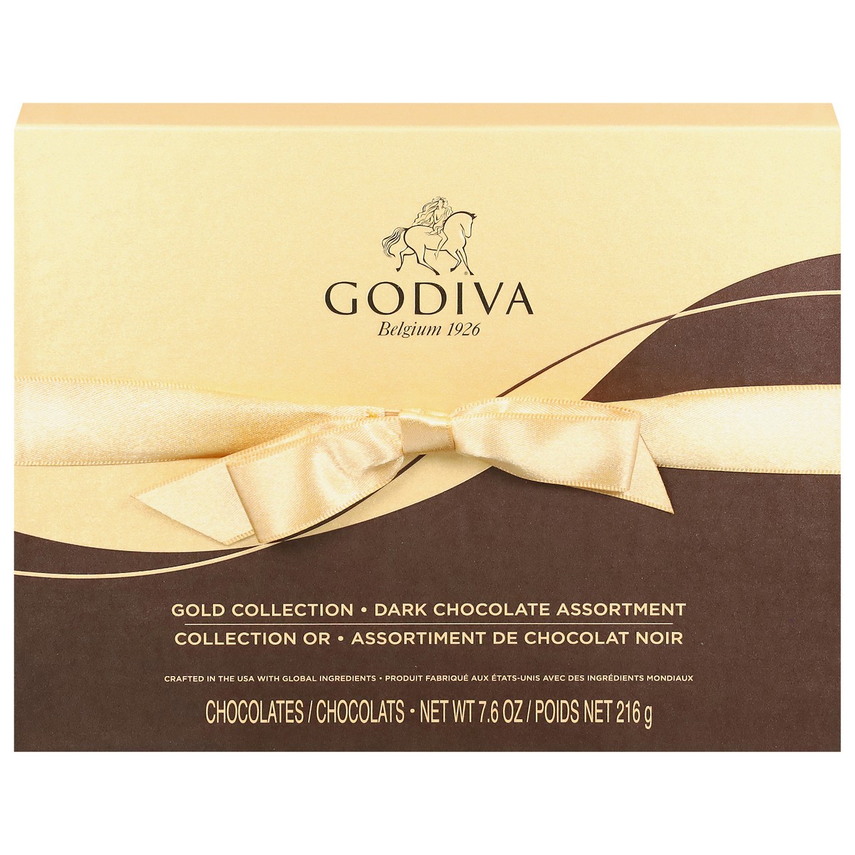 slide 2 of 14, Godiva 18pc Gold Ballotin Dark Chocolate, 7.6 oz