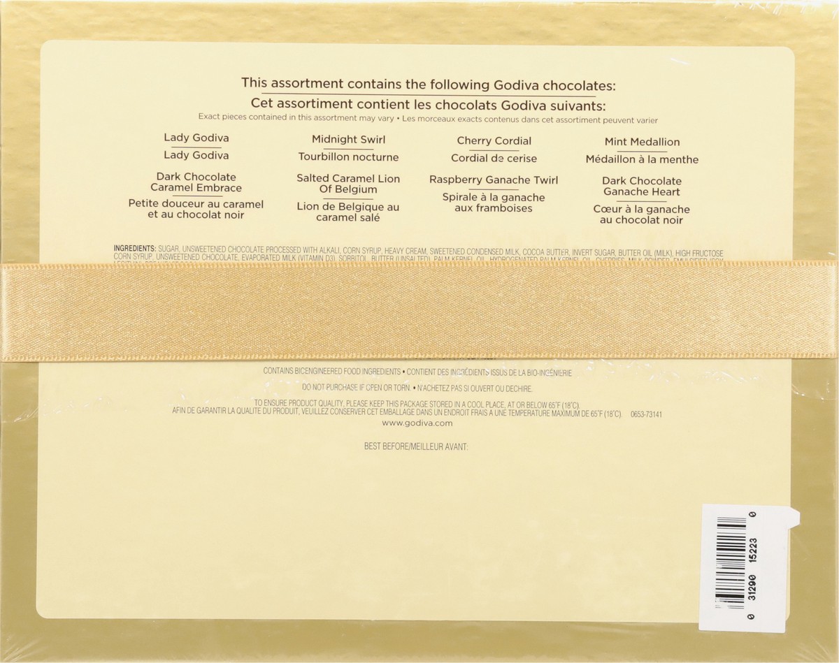 slide 9 of 14, Godiva 18pc Gold Ballotin Dark Chocolate, 7.6 oz