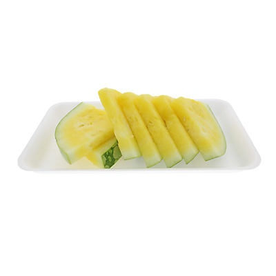 slide 1 of 1, Fresh Yellow Watermelon Slices Large Tray, 6-7 ct, per lb