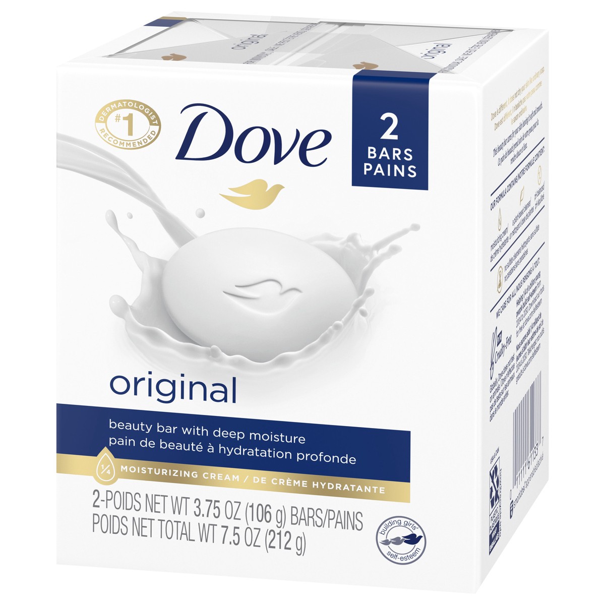 slide 4 of 9, Dove Beauty White Moisturizing Beauty Bar Soap - 2pk - 3.75oz each, 2 ct