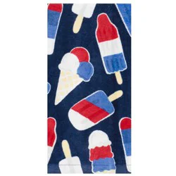 Meijer Corporate Seasonal MCS Americana Ice Cream Allover Fiber Reactive Kitchen Towel, 16 in x 25 in
