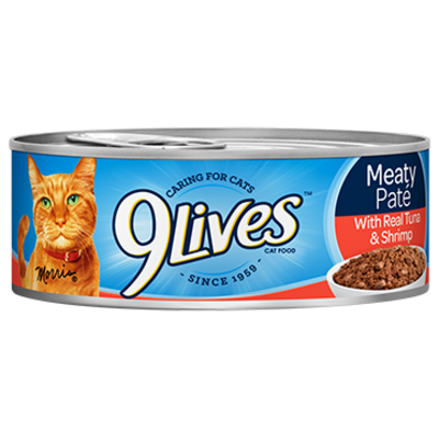 slide 1 of 1, 9Lives Cat Food, Tuna & Shrimp, 22 oz