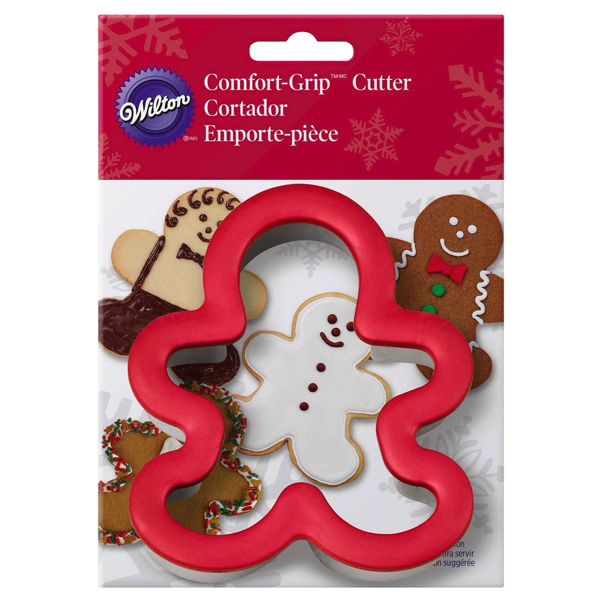 slide 1 of 2, Wilton Large Gingerbread Man Comfort-Grip Cookie Cutter, 1 ct