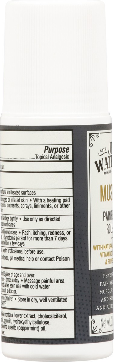 slide 13 of 13, J.R. Watkins Pain Relief Roll-On, Muscle, 3 Ounce, 3 oz