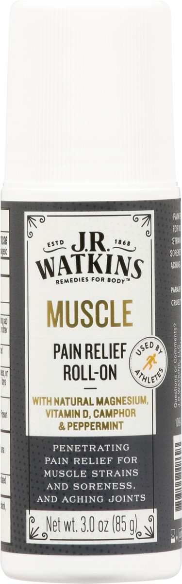 slide 7 of 13, J.R. Watkins Pain Relief Roll-On, Muscle, 3 Ounce, 3 oz
