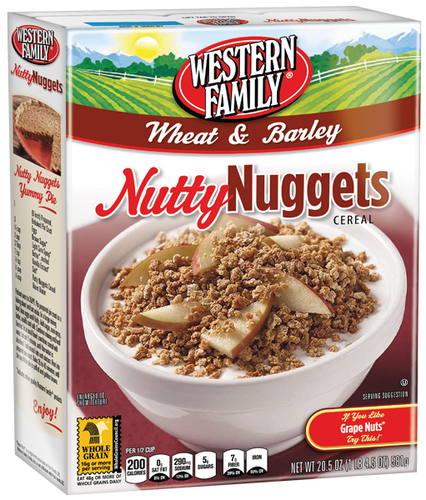 slide 1 of 1, Western Family Nutty Nuggets Cereal, 20.5 oz